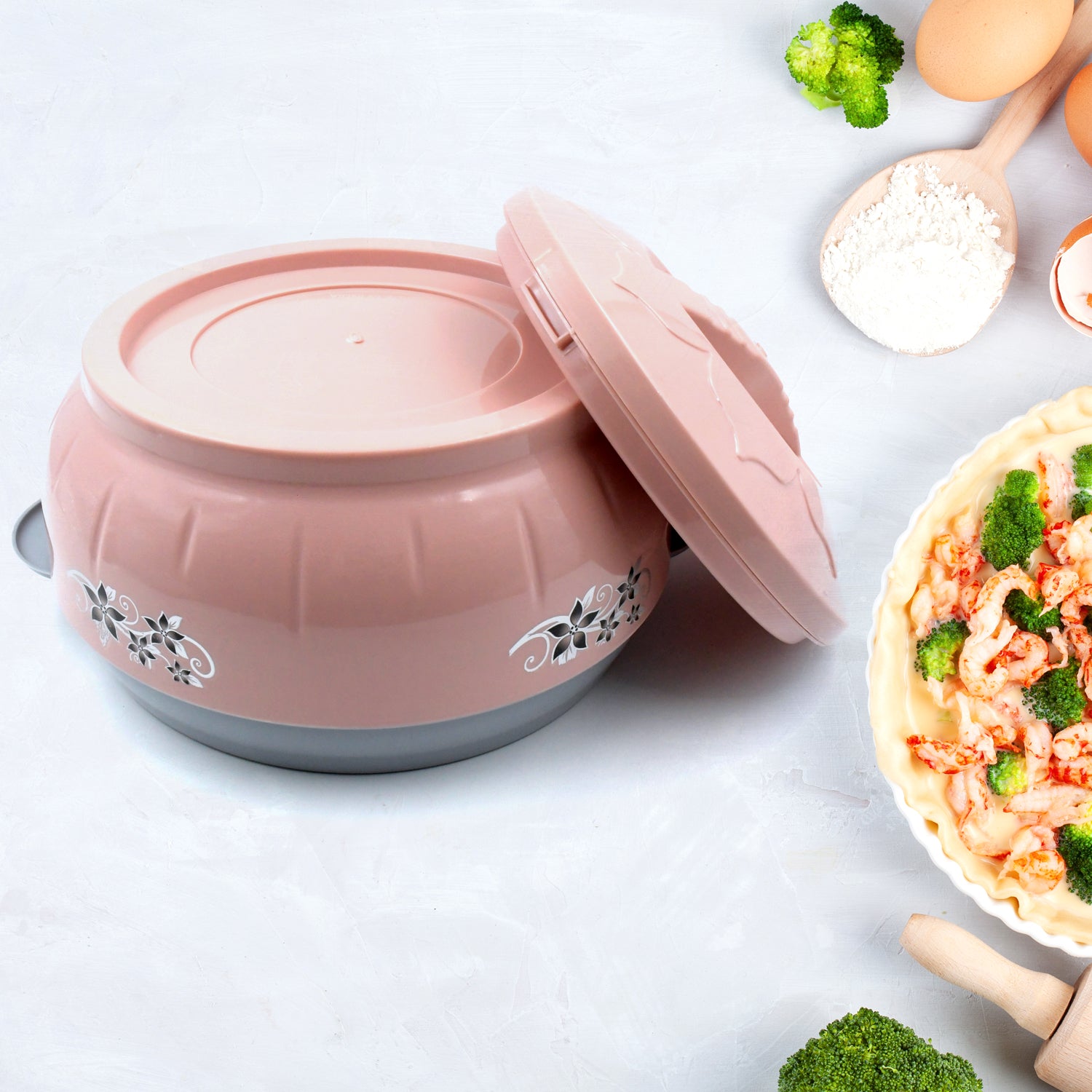 5788 High Quality Steel Casserole Box For Food Searving Inner Steel Insulated Casserole Hot Pot Flowers Printed Chapati Box For Roti Kitchen (Approx 4500 Ml) 5788 High Quality Steel Casserole Box For Food Searving Inner Steel Insulated Casserole Hot Pot Flowers Printed Chapati Box For Roti Kitchen (Approx 4500 Ml)